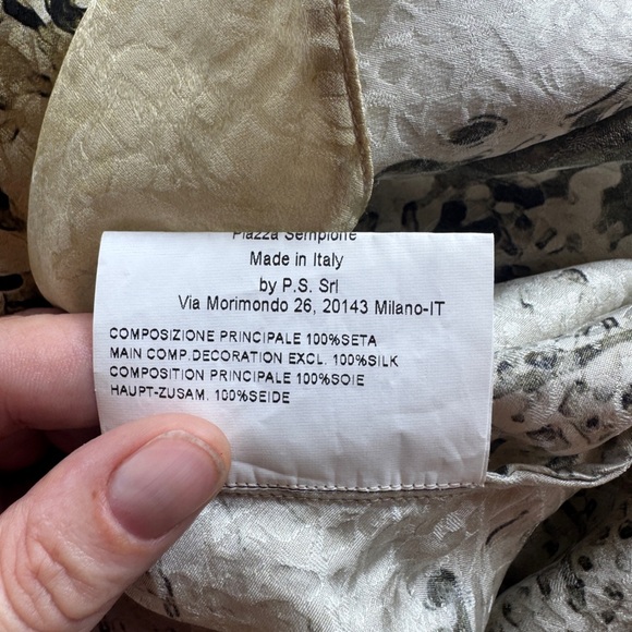 Piazza Sempione Women’s Silk Blouse Size EU 46 (US 12) Made in Italy - Picture 8 of 11